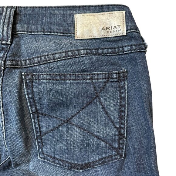 Ariat Jeans Women's 28XL Trouser Mid Rise Stretch Outseam Ella Wide Leg Blue - Picture 7 of 13